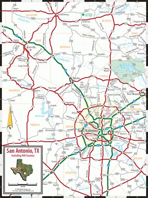 Map Of San Antonio Texas And Surrounding Area - Printable Maps