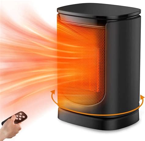 Space Heater, Portable Small Space Heater with Thermostat and Remote ...