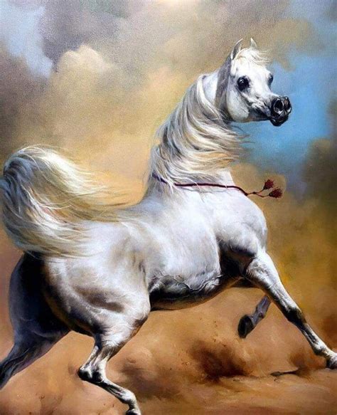 The Desert Storm, by Emad al Taay | Arabian horse art, Beautiful arabian horses, Horses