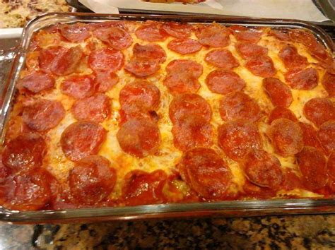 Pepperoni Pizza Casserole – EASY HOMEMADE RECIPES