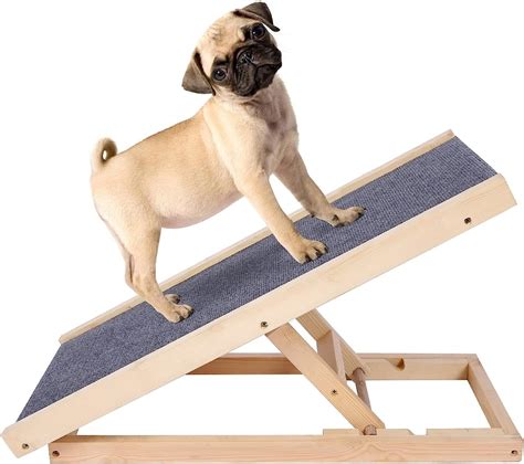 Lineslife Adjustable Dog Ramp for High Beds Couch, Indoor Pet Ramps ...