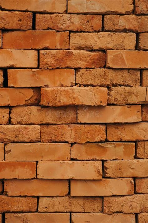 Red Clay Bricks Texture Background. Backdrop for Design. Vertical Image ...