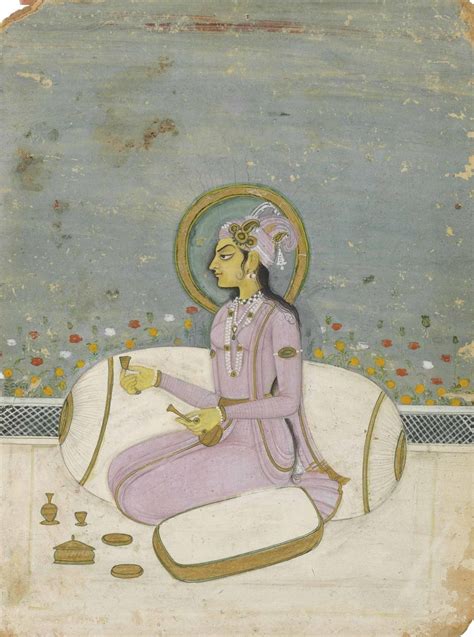 A portrait of a courtesan - Kishangarh - 1825 | Indian traditional paintings, Mughal paintings ...