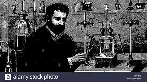 Henri Moissan isolating fluorine 1886 crop Stock Photo - Alamy