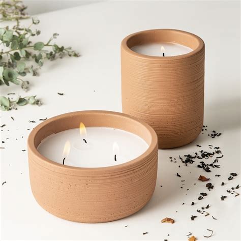 Buy Wholesale China New Arrival Home Decor Custom Matte Concrete Candle Bowl Wholesale Cement ...