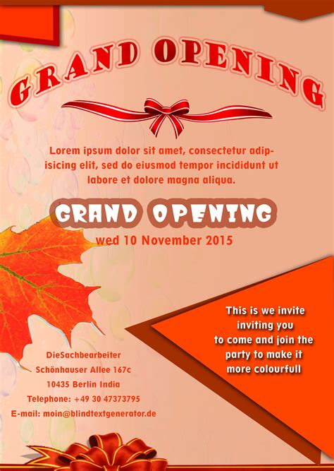 Grand Opening Flyer Templates - Printable Word Searches