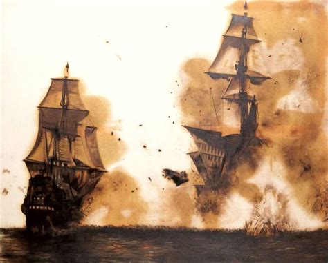 Naval battle Painting by Dimitri L' hermitte | Saatchi Art