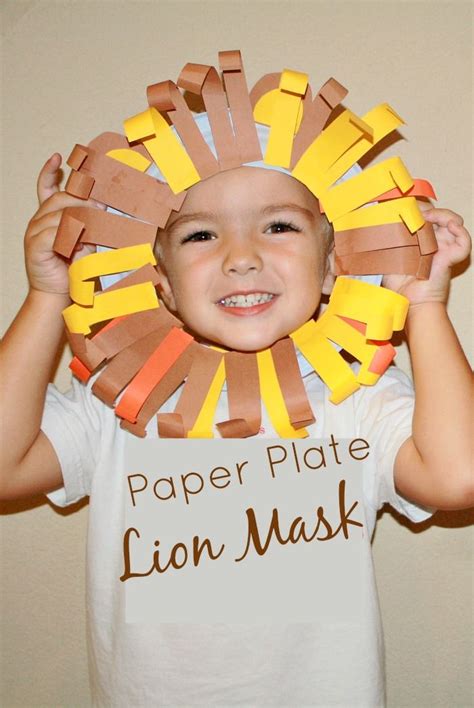 Paper Plate Lion Mask-fun fine motor craft for pretend play Preschool Crafts, Kids Crafts, Paper ...