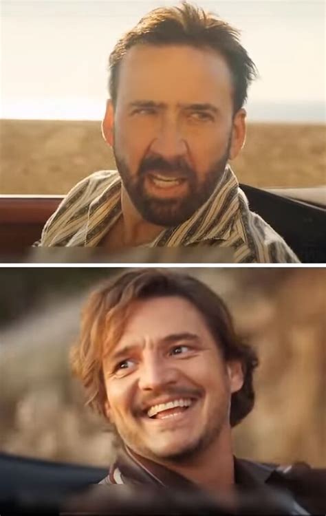 Nicolas Cage Pedro Pascal Meme Template