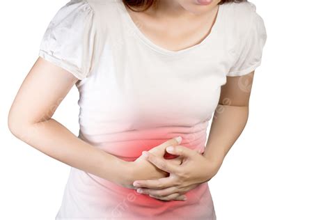 Woman With Stomach Pain Healthcare Concept, Holding, Ill, Brunette PNG Transparent Image and ...