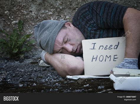 Homeless Man Sleeps On Image & Photo (Free Trial) | Bigstock