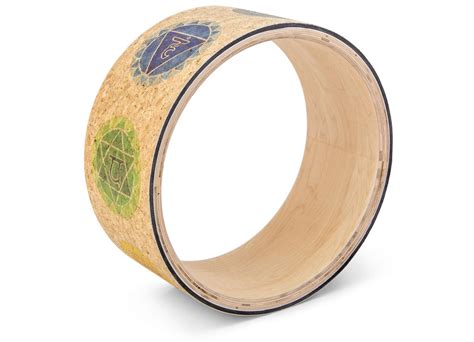 Natural Wood and Cork Yoga Wheel - Chakras Artist Design – Yoloha Yoga