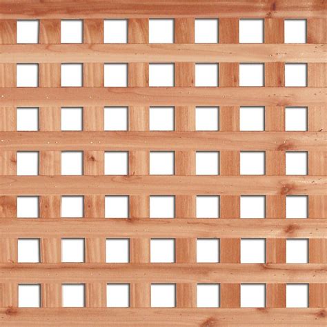 Cedar 4 Feet x 8 Feet Western Red Cedar Square Lattice | The Home Depot Canada