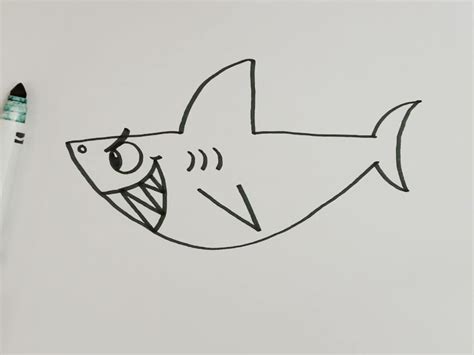 How To Draw A Shark Step By Step For Kids