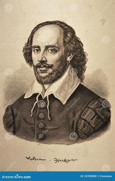 William Shakespeare Portrait Editorial Image - Illustration of author ...