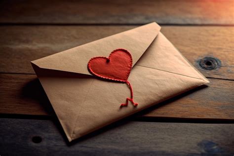 Premium Photo | Love card or love envelope with heart A love letter is a romantic way of ...