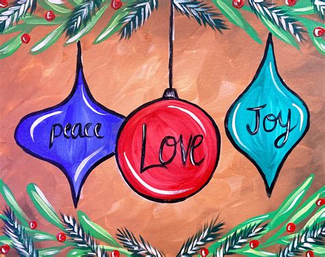 Easy Acrylic Painting Ideas Christmas : Christmas Candles And Ornaments Free Acrylic Painting ...