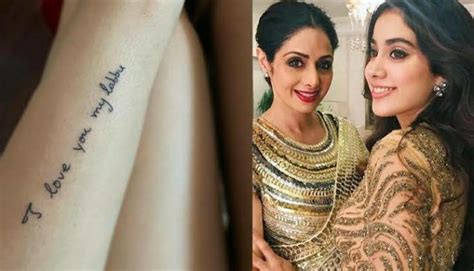 Wow! So Beautiful! Janhvi Kapoor Gets A Tattoo Of Sridevi's Handwritten ...