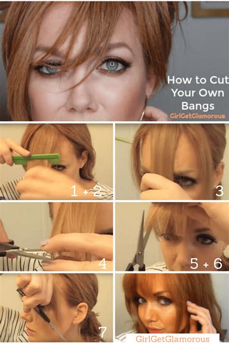 How to Cut + Trim Your Own Bangs at Home Like a Pro • GirlGetGlamorous