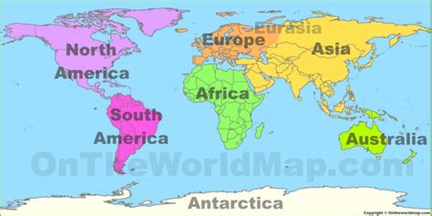 World map with continents