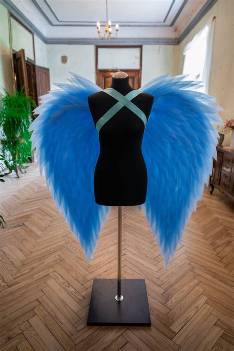 Blue Angel Wings Costume Feathers Wings Costume - Etsy