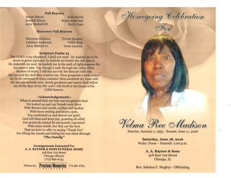 Velma Ree Madison Obituary | AA Rayner and Sons Funeral Homes