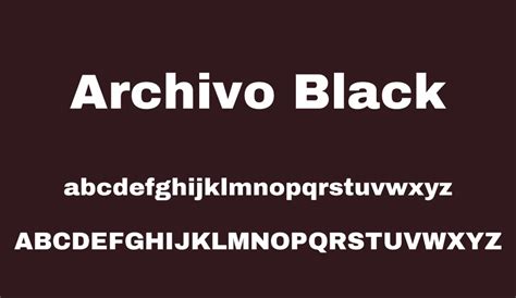 Archivo Black free font