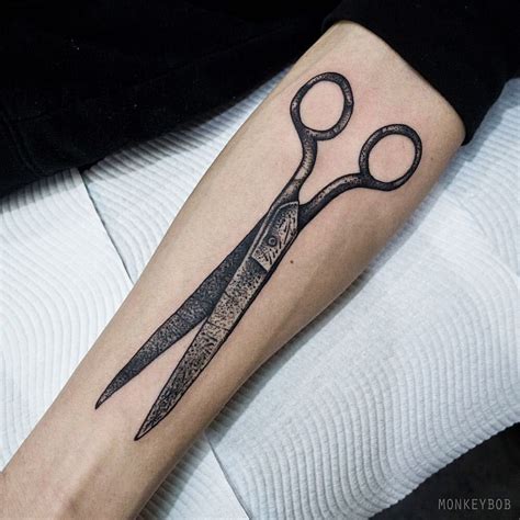 A vintage scissors for hairdresser Scott ️ Cheers mate 🔥 Done at @the ...