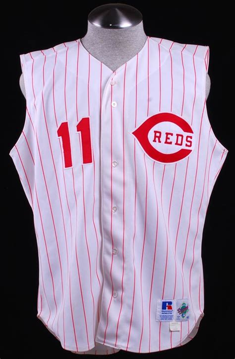 Barry Larkin Cincinnati Reds Game Used Sleeveless Jersey