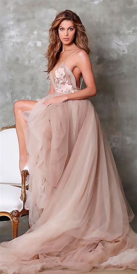 21 Peach & Blush Wedding Dresses You Must See | Blush color wedding dress, Wedding dresses blush ...