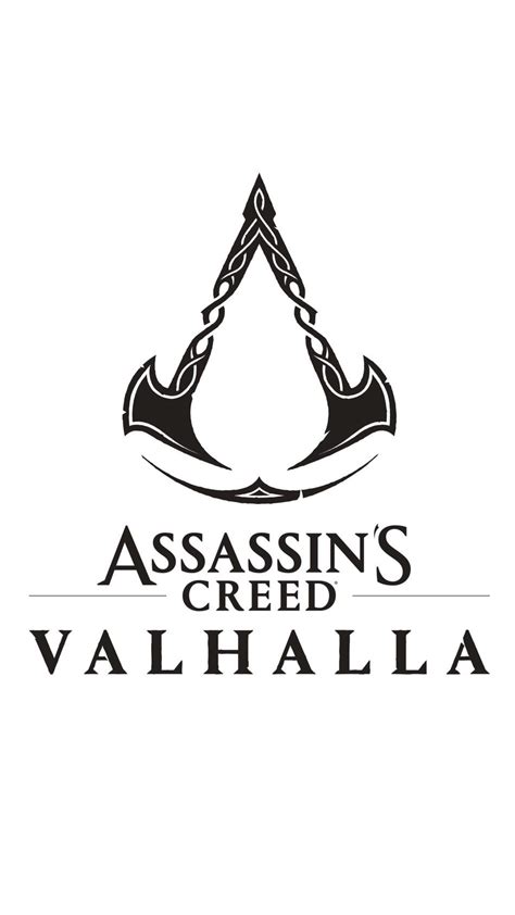 Assassin's Creed Valhalla Logo White Background 4K Ultra HD Mobile ...