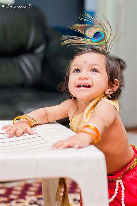 Baby dressed up as Lord Krishna by Srinivasa S Radha Krishna Images, Radha Krishna Photo, Lord ...
