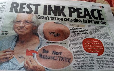 Do not resuscitate. ! So clever | Medical tattoo, Ink, Peace