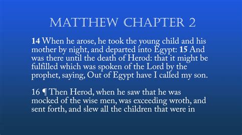 Matthew Chapter 2 - Cambridge Edition of the King James Bible - YouTube