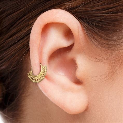 Gold Helix Ring 14k Cartilage Piercing Indian Helix Earring - Etsy