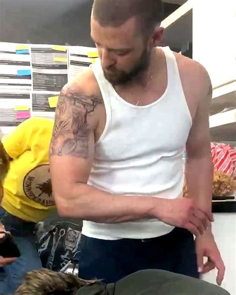 Justin Timberlake Shows Fake Tattoo for Movie Palmer