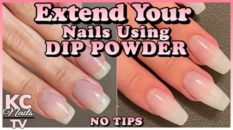 How to extend your nails using DIP POWDER. No nail tips! | Acrylic dip ...