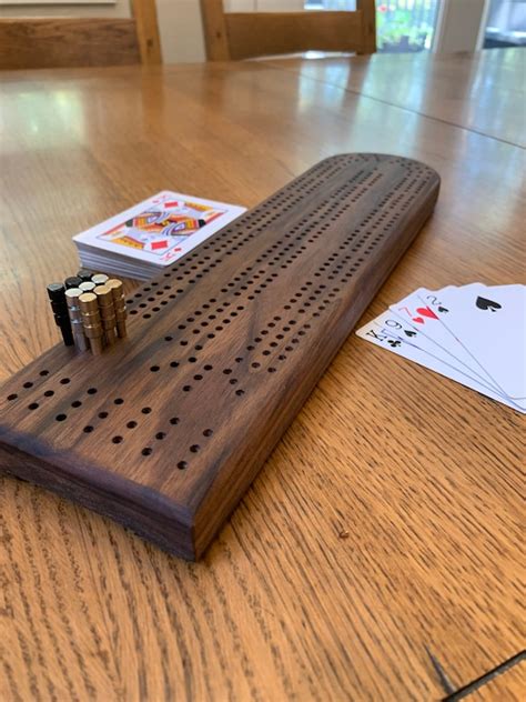 Gift Engrave Skunk lines 3-player Handcrafted in Oregon personalize Handmade Walnut Cribbage ...