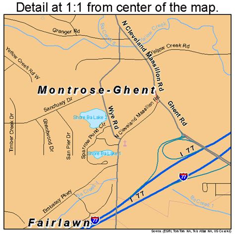 Montrose-Ghent Ohio Street Map 3951816