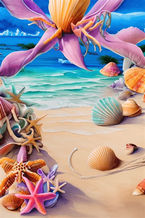 Tropical Sunset Painting · Creative Fabrica