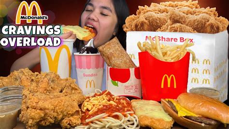 MCDONALD’S CRAVINGS OVERLOAD Mcdo Chicken, Spaghetti, Ala King, Burger ...