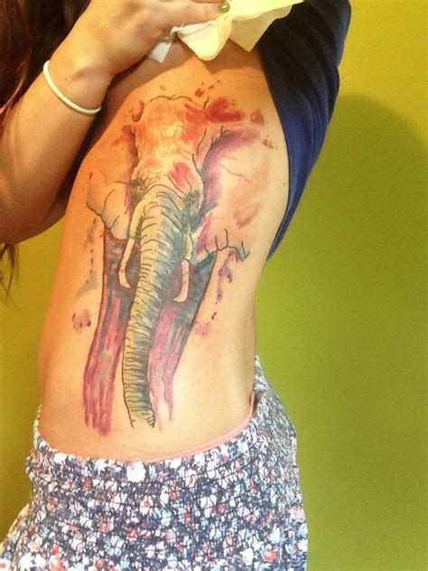 Water color elephant tattoo | Color tattoo, Elephant tattoos, Elephant tattoo