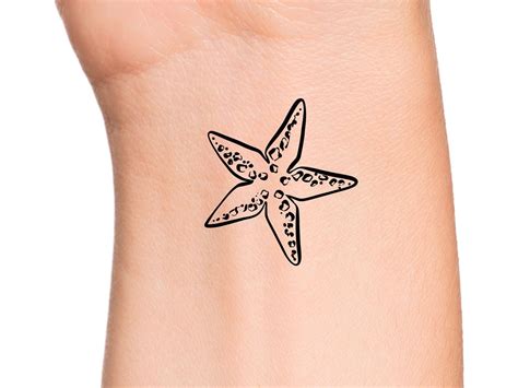 Starfish Outline Tattoo