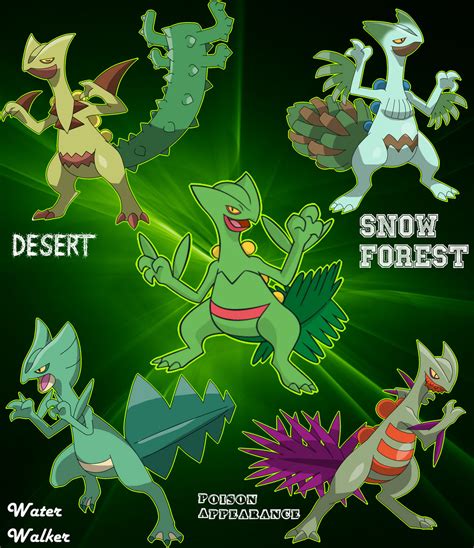 Sceptile Variations by OrialRegion on DeviantArt