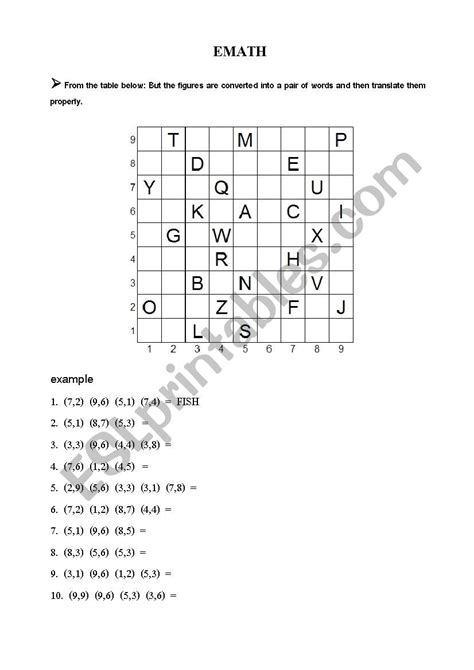 Emath - ESL worksheet by krapongpang