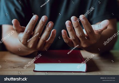 Hands Man Bible Prayingchristian Life Prayer Stock Photo 2052395468 | Shutterstock