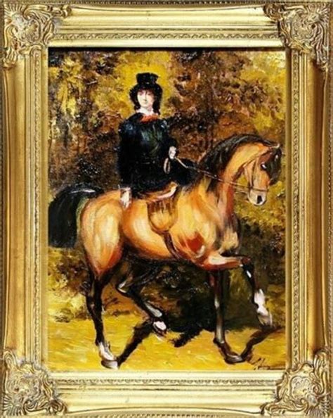 Portrait Woman on Horse Painting Oil Painting on Canvas / - Etsy