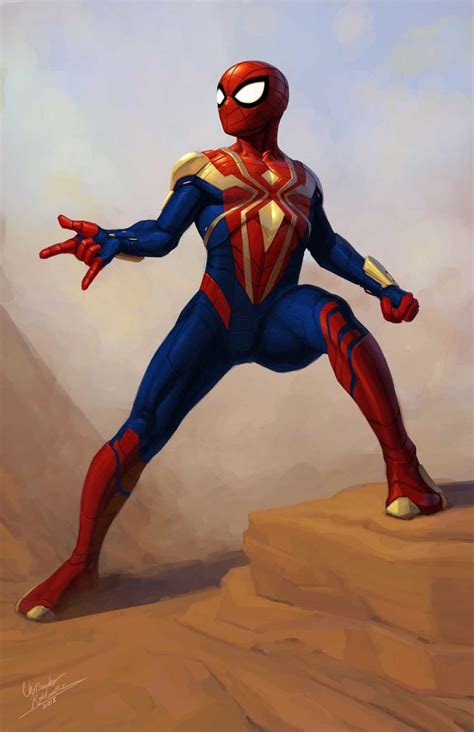 Iron Spider concept art | Marvel spiderman art, Spiderman art ...