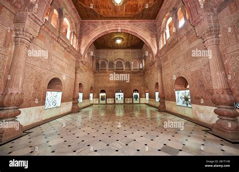 Great hall inside Junagarh Fort, Bikaner, Rajasthan, India Stock Photo ...