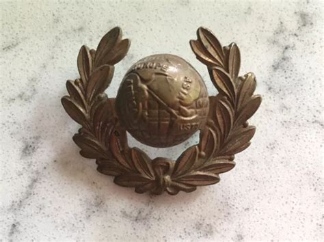 WW1 ERA BRITISH Military Royal Marines Insignia Badge Laurel Wreath With Globe EUR 33,28 ...